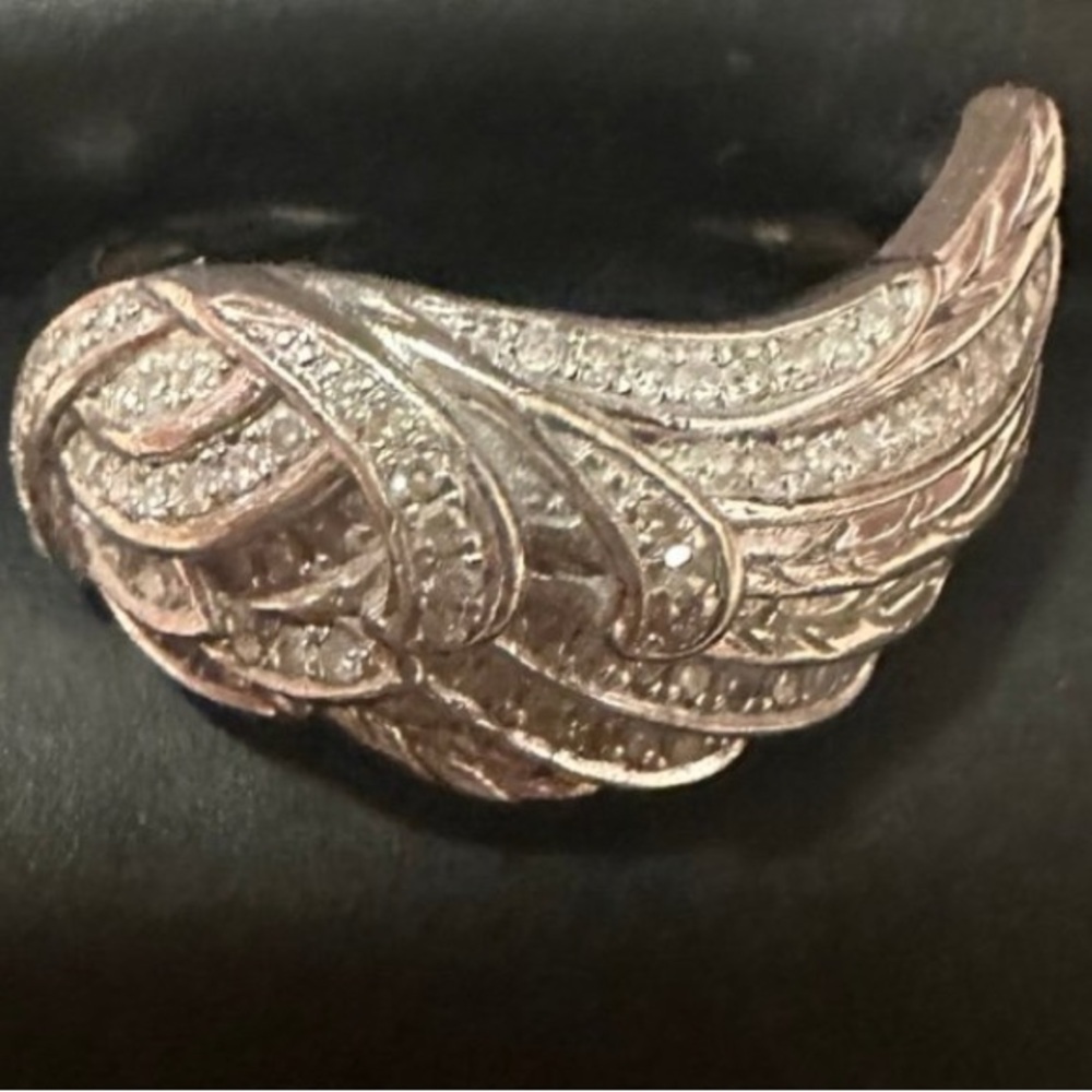 14k Diamond Wing Ring